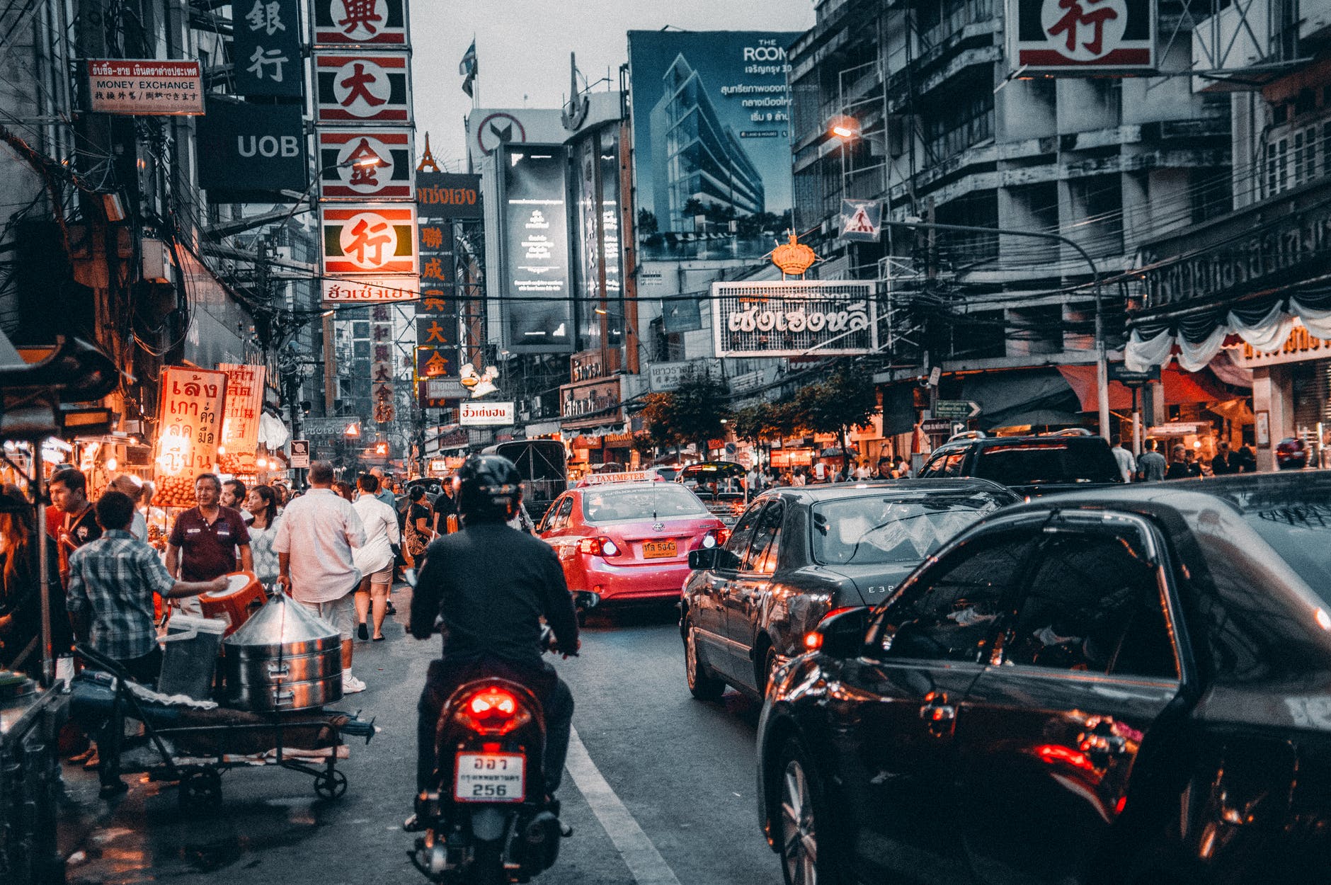 Busy Bangkok Street Traffic